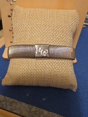 GG Monogram Silver-Tone Women's Cuff Bracelet